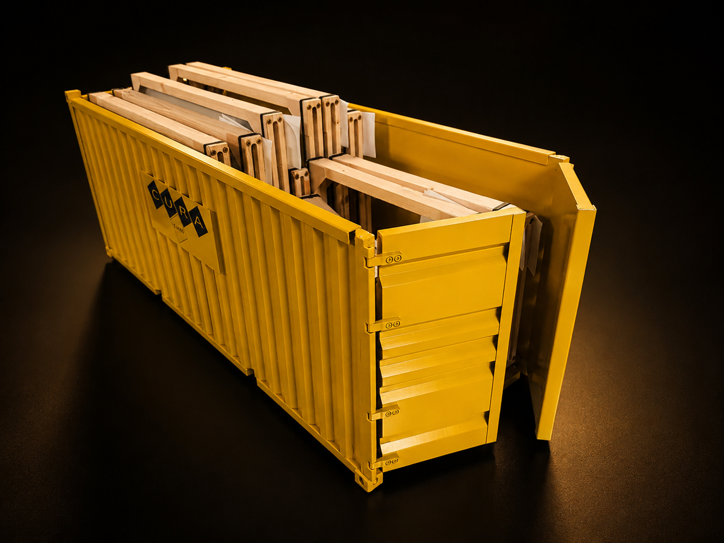 Schaalmodel maatwerk zeecontainer – Cura Glass