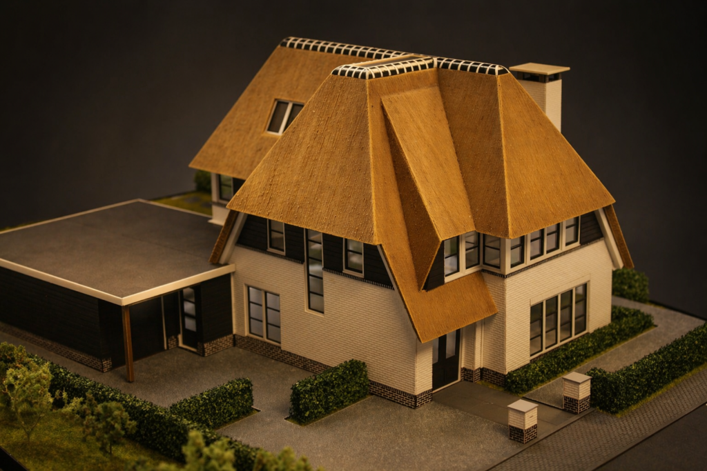 Schaalmodel droomvilla in het Gooi